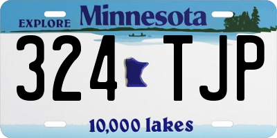MN license plate 324TJP