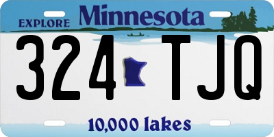 MN license plate 324TJQ