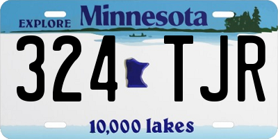 MN license plate 324TJR