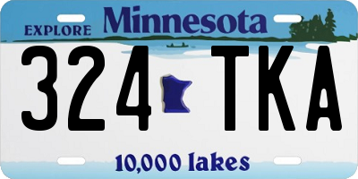 MN license plate 324TKA