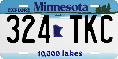 MN license plate 324TKC