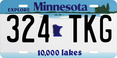 MN license plate 324TKG