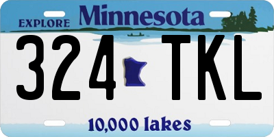 MN license plate 324TKL