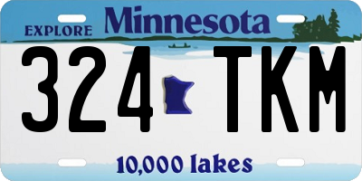 MN license plate 324TKM