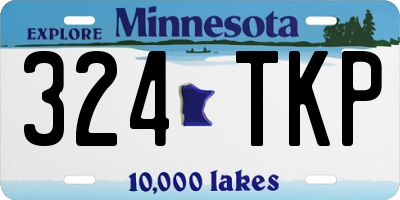 MN license plate 324TKP