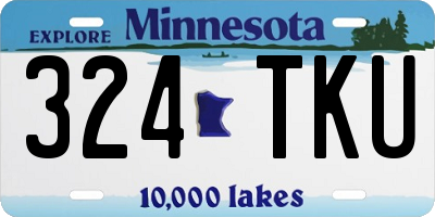 MN license plate 324TKU