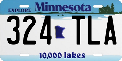 MN license plate 324TLA