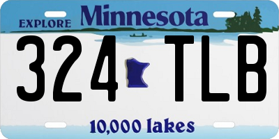 MN license plate 324TLB