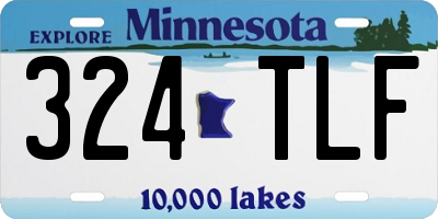 MN license plate 324TLF