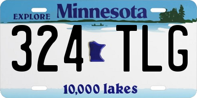 MN license plate 324TLG