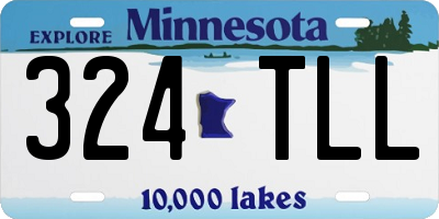 MN license plate 324TLL