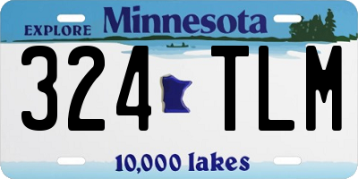 MN license plate 324TLM