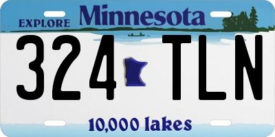 MN license plate 324TLN