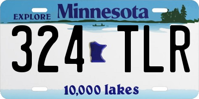MN license plate 324TLR