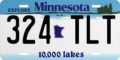 MN license plate 324TLT