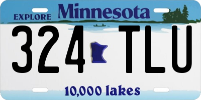 MN license plate 324TLU