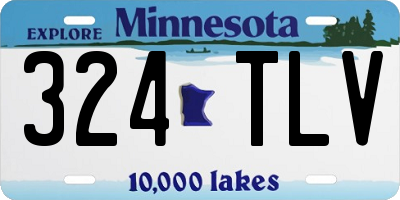 MN license plate 324TLV