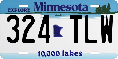 MN license plate 324TLW