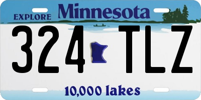 MN license plate 324TLZ