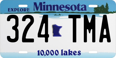 MN license plate 324TMA