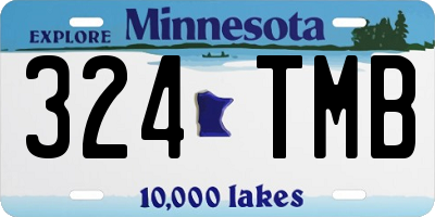 MN license plate 324TMB