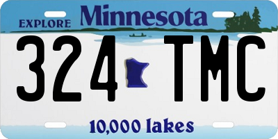 MN license plate 324TMC