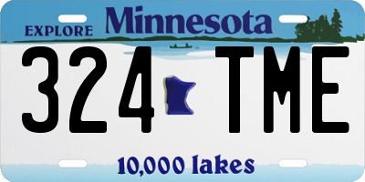 MN license plate 324TME