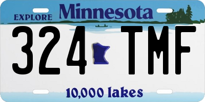MN license plate 324TMF