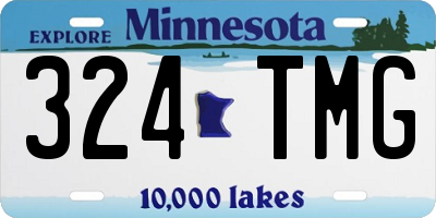 MN license plate 324TMG