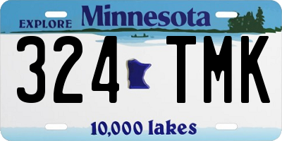 MN license plate 324TMK