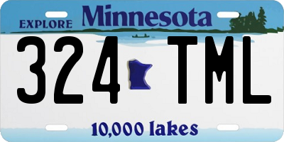 MN license plate 324TML