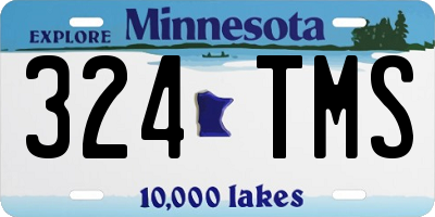 MN license plate 324TMS