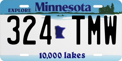 MN license plate 324TMW