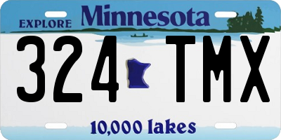 MN license plate 324TMX