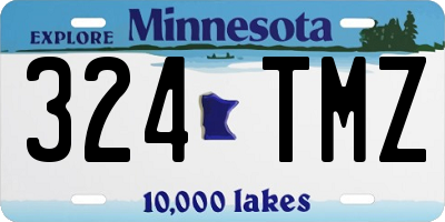 MN license plate 324TMZ
