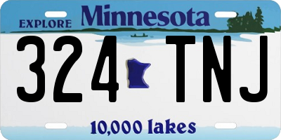 MN license plate 324TNJ