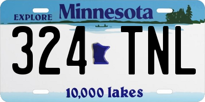 MN license plate 324TNL