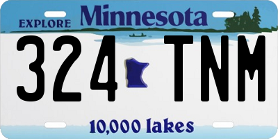 MN license plate 324TNM