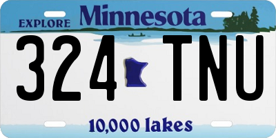MN license plate 324TNU