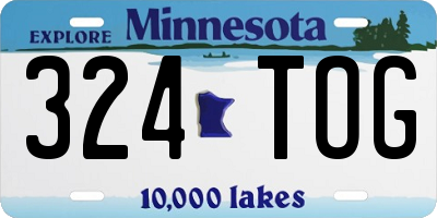 MN license plate 324TOG