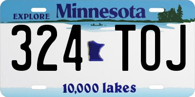 MN license plate 324TOJ