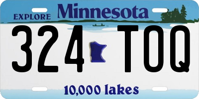 MN license plate 324TOQ