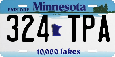 MN license plate 324TPA