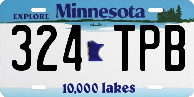 MN license plate 324TPB