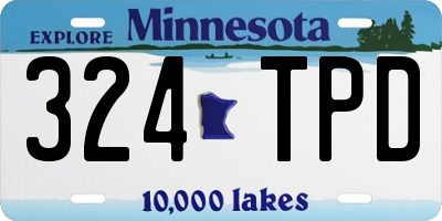 MN license plate 324TPD