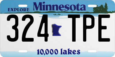 MN license plate 324TPE