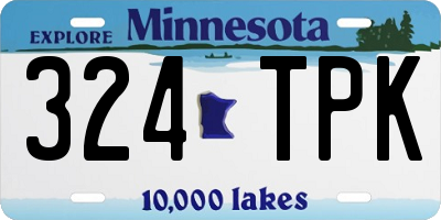 MN license plate 324TPK