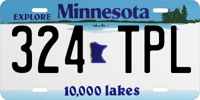 MN license plate 324TPL