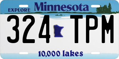 MN license plate 324TPM