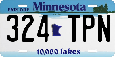 MN license plate 324TPN